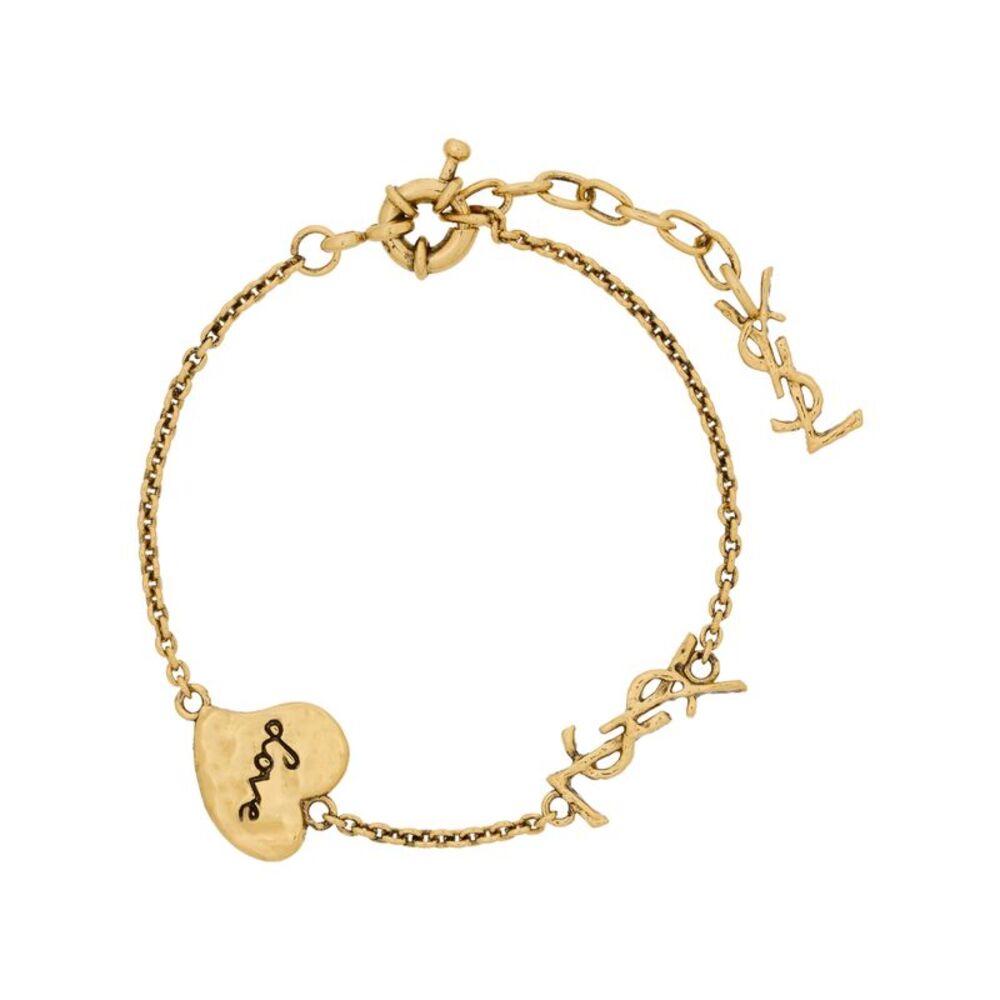 Saint Laurent Women Bracciale Cuore Cassandre In Ottone